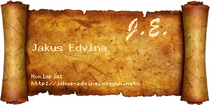 Jakus Edvina névjegykártya